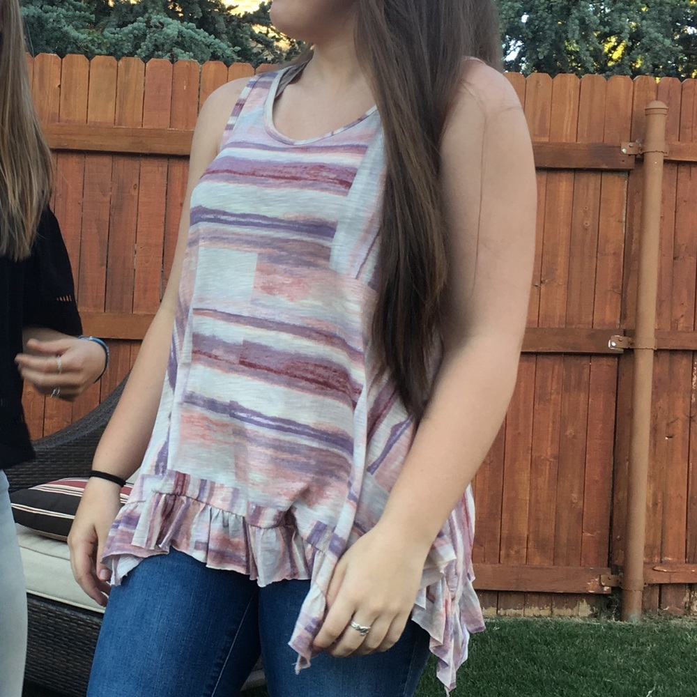 Pink cotton tank top